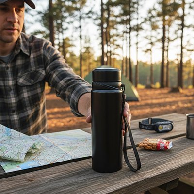 Bouteille isotherme  acier inoxydable: garantit durabilité, résistance aux chocs