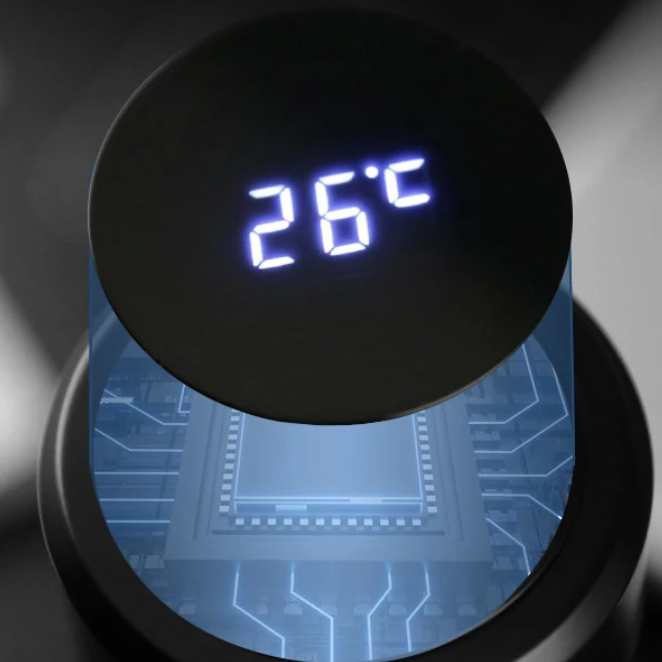 Mug thermos à affichage de température lumineux