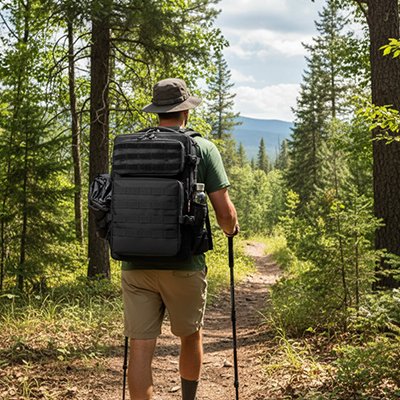 Sac a dos  de voyage compartiments avec sangles MOLLE 