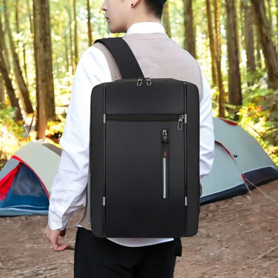 Sac à dos voyage cabine Accès sécurisé a deux curseurs de fermeture